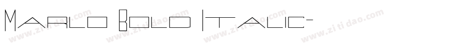 Marlo Bold Italic字体转换